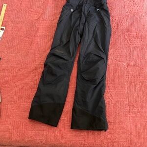 Marmot men’s small ski / snowboard pants Black Mesh-Lined w/ removable knee pads